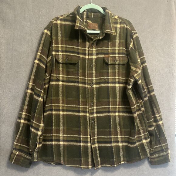 Orvis Big Bear Heavyweight Flannel Shacket Handwarmer Pockets Mens XL Plaid - Picture 1 of 10
